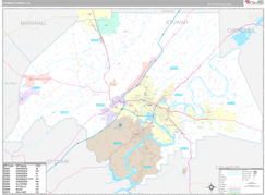 Etowah County, AL Digital Map Premium Style