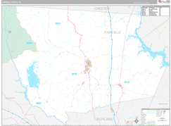 Fairfield County, SC Digital Map Premium Style