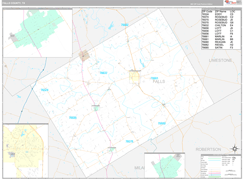 Falls County, TX Digital Map Premium Style