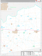 Fannin County, TX Digital Map Premium Style