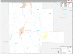 Fayette County, AL Digital Map Premium Style