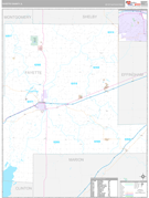 Fayette County, IL Digital Map Premium Style