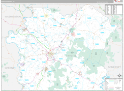 Fayette County, PA Digital Map Premium Style