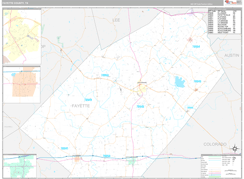 Fayette County, TX Digital Map Premium Style