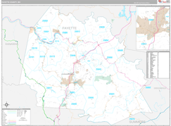 Fayette County, WV Digital Map Premium Style