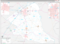 Florence County, SC Digital Map Premium Style