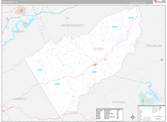 Floyd County, VA Digital Map Premium Style