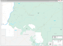 Forest County, PA Digital Map Premium Style