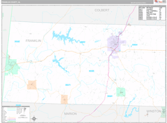 Franklin County, AL Digital Map Premium Style