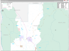 Franklin County, ID Digital Map Premium Style