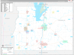 Franklin County, IL Digital Map Premium Style