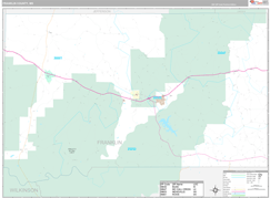 Franklin County, MS Digital Map Premium Style