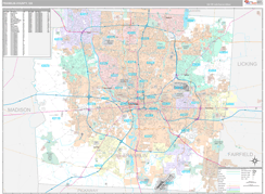 Franklin County, OH Digital Map Premium Style