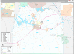 Franklin County, TN Digital Map Premium Style