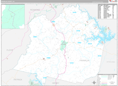 Franklin County, VA Digital Map Premium Style