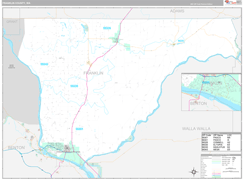 Franklin County, WA Digital Map Premium Style