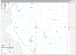 Fremont County, IA Digital Map Premium Style
