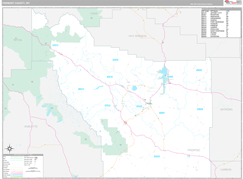 Fremont County, WY Digital Map Premium Style