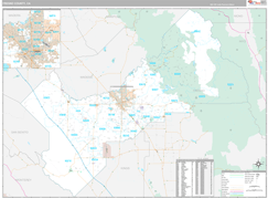 Fresno County, CA Digital Map Premium Style