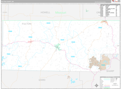 Fulton County, AR Digital Map Premium Style