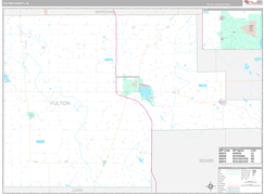 Fulton County, IN Digital Map Premium Style