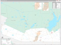 Fulton County, NY Digital Map Premium Style