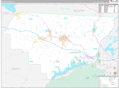 Gadsden County, FL Digital Map Premium Style