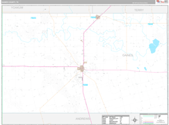 Gaines County, TX Digital Map Premium Style