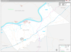 Gallatin County, KY Digital Map Premium Style