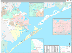 Galveston County, TX Digital Map Premium Style