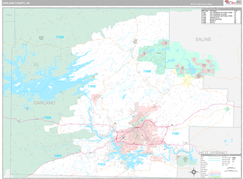 Garland County, AR Digital Map Premium Style