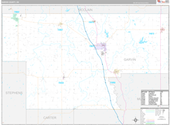 Garvin County, OK Digital Map Premium Style