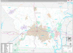 Gaston County, NC Digital Map Premium Style
