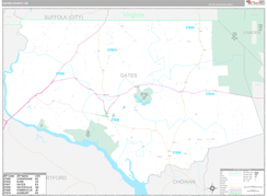 Gates County, NC Digital Map Premium Style