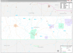 Geneva County, AL Digital Map Premium Style