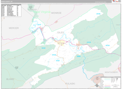 Giles County, VA Digital Map Premium Style