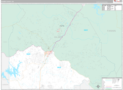 Gilmer County, GA Digital Map Premium Style