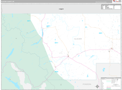 Glacier County, MT Digital Map Premium Style