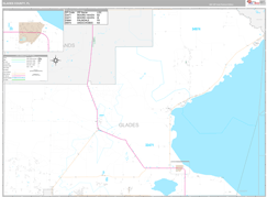 Glades County, FL Digital Map Premium Style