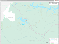 Graham County, NC Digital Map Premium Style