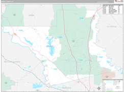 Grant Parish (County), LA Digital Map Premium Style