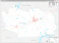 Grayson County, KY Digital Map Premium Style