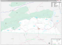 Grayson County, VA Digital Map Premium Style