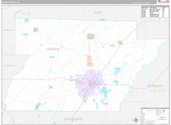 Greene County, AR Digital Map Premium Style