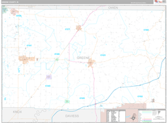 Greene County, IN Digital Map Premium Style