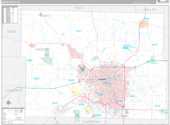 Greene County, MO Digital Map Premium Style