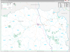 Greene County, PA Digital Map Premium Style