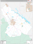 Greenwood County, SC Digital Map Premium Style