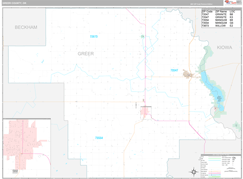 Greer County, OK Digital Map Premium Style