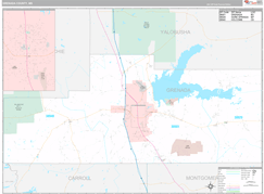 Grenada County, MS Digital Map Premium Style